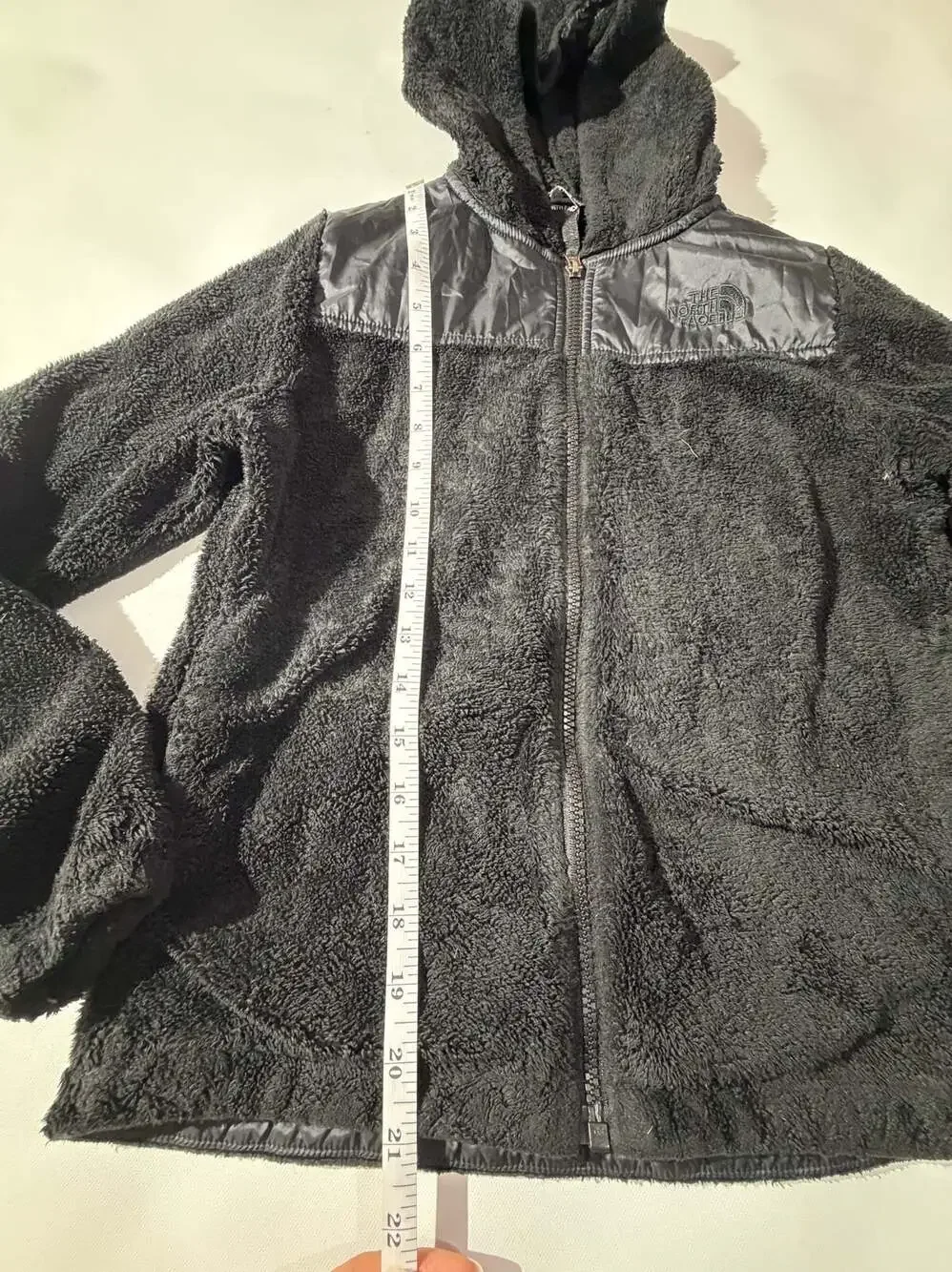 The North Face Girls L Black Sherpa Fleece Hoodie Full Zip Jacket